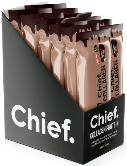 We Are Chief Collagen Protein Bars - Double Choc (45g) x 12