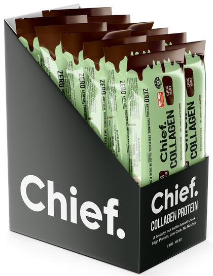 We Are Chief Collagen Protein Bars - Choc Mint (45g) x 12