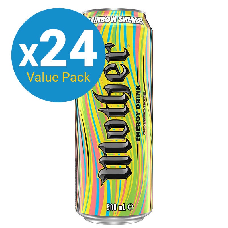 Mother Energy Drink Can - Rainbow Sherbet - 500ml (24 Pack)