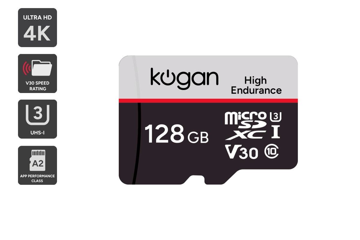 Kogan High Endurance 128GB SDXC A2 V30 Micro SD Card