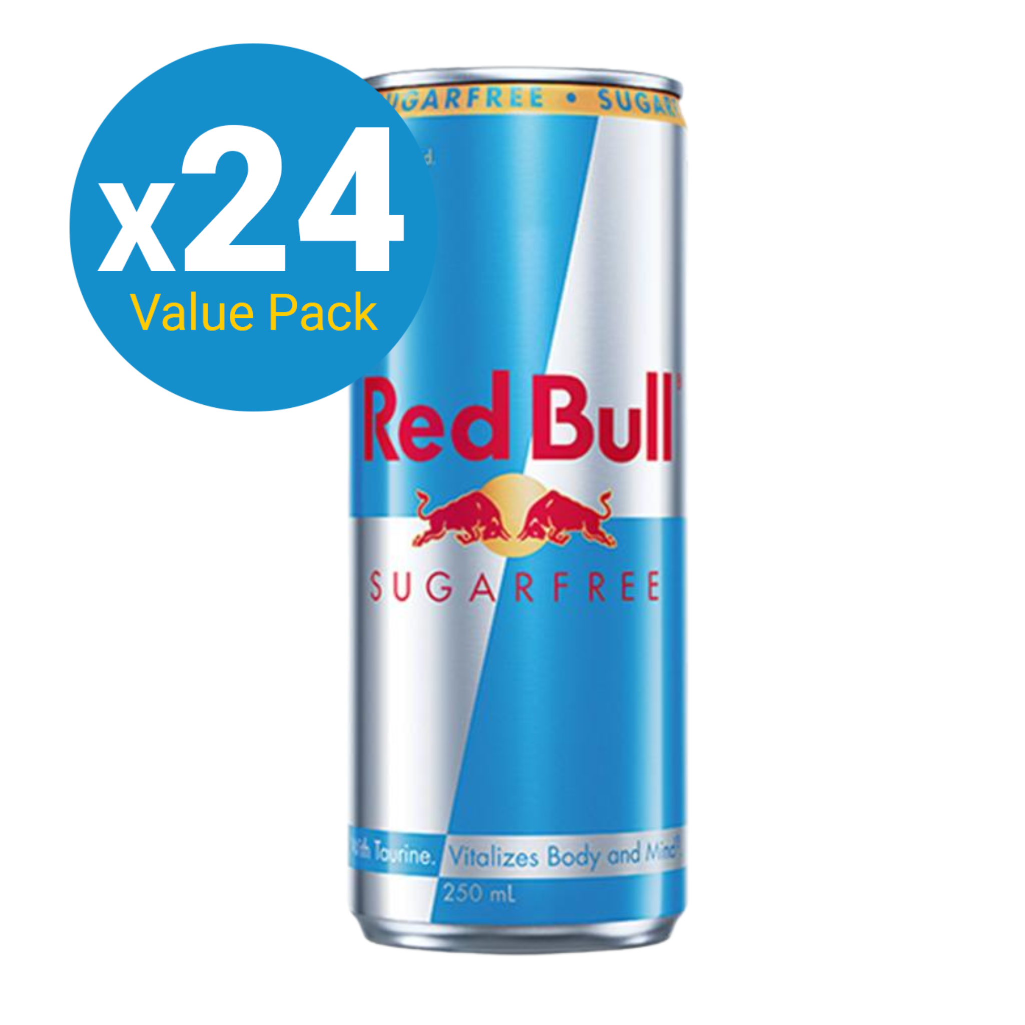 Red Bull Energy Drink Can - Sugar Free 250ml (24 Pack)
