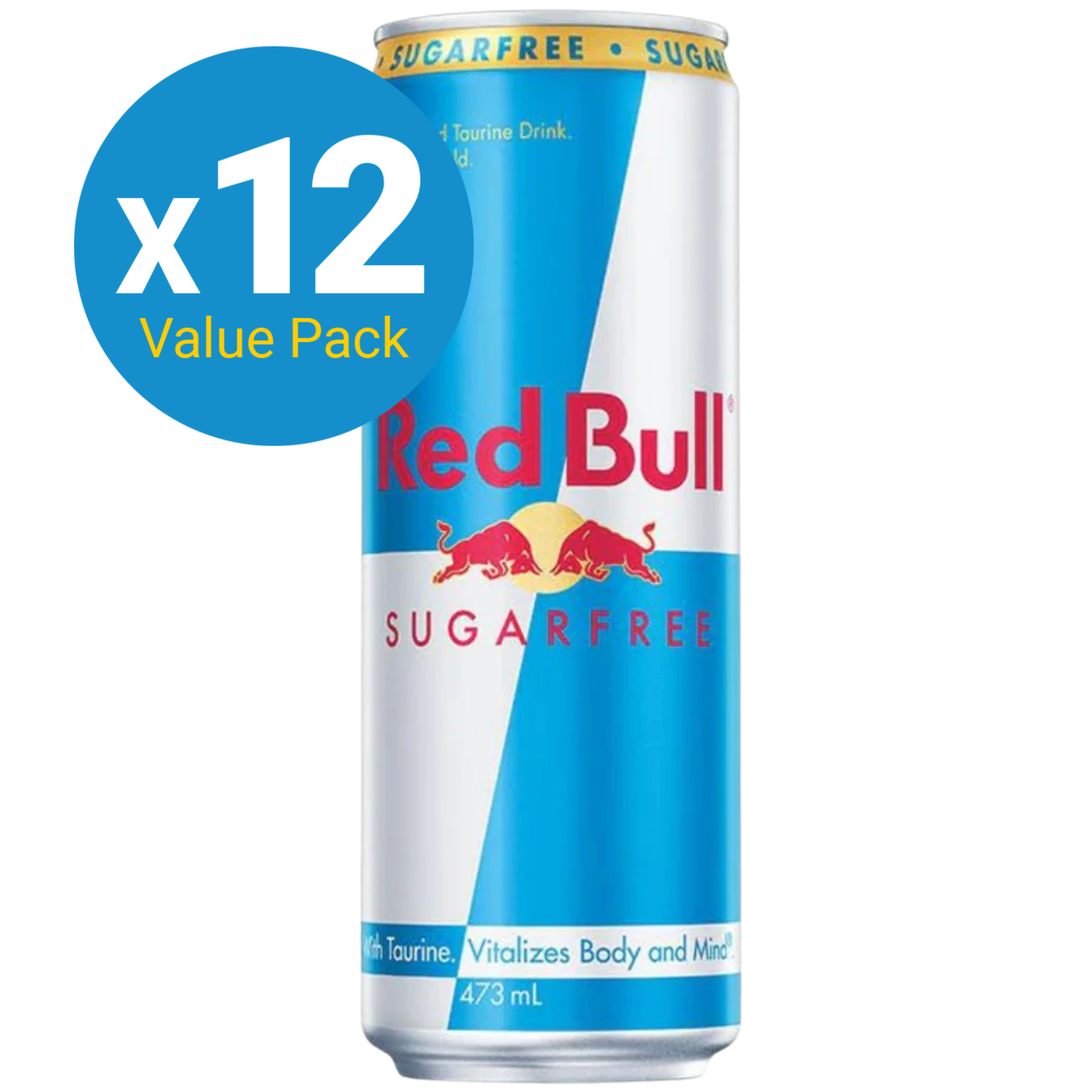 Red Bull Energy Drink Can - Sugar Free 473ml (12 Pack)