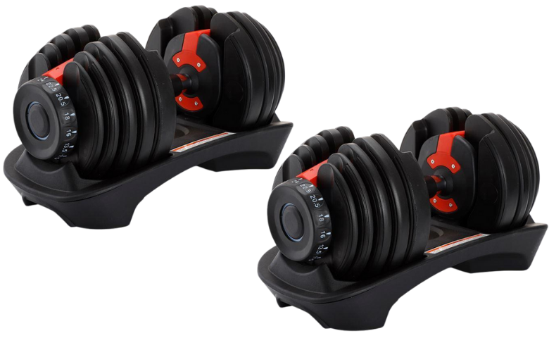 Ape Style Multi-Weight Smart Adjustable Dumbbell - 2.5 to 24kg (52.5lbs) Pack of 2