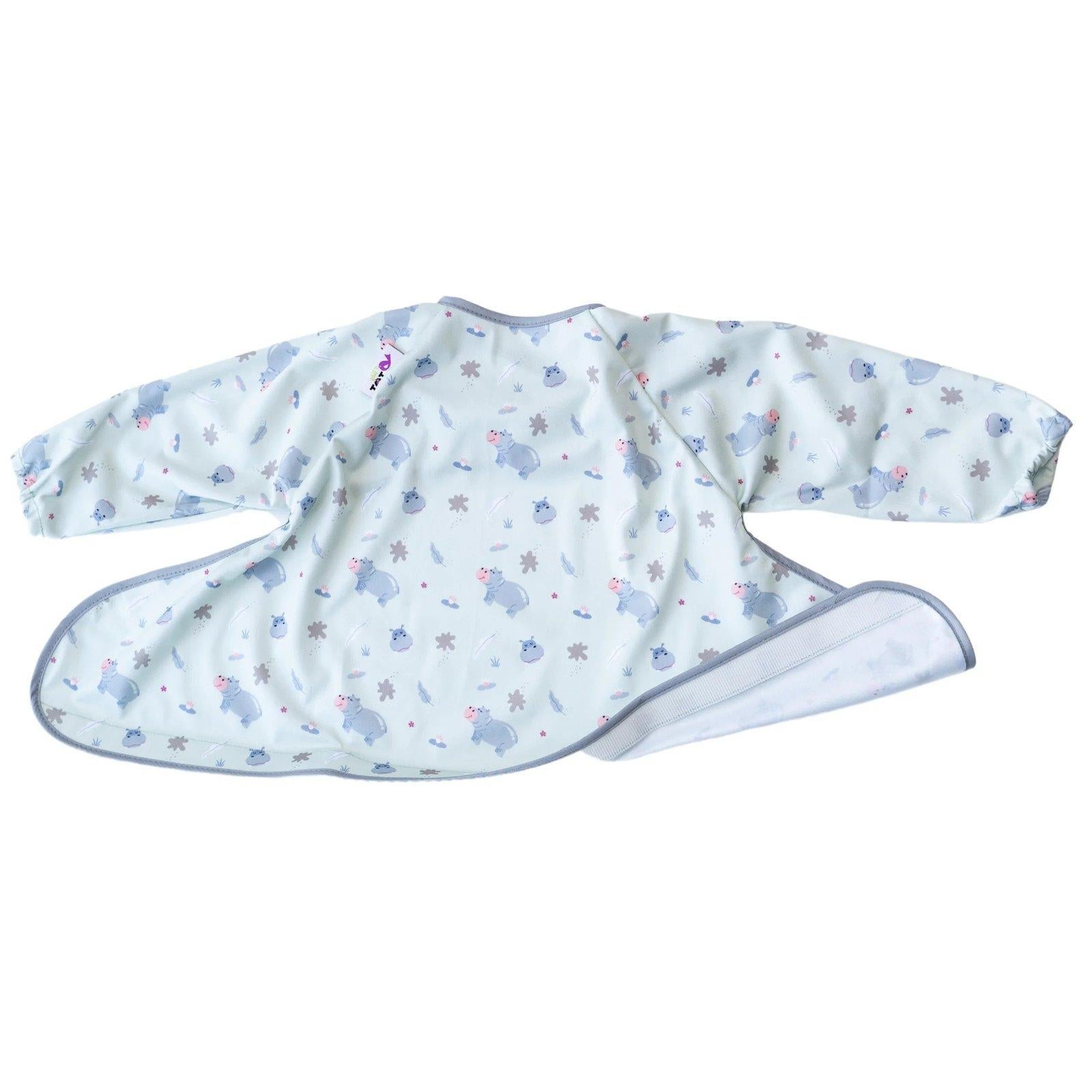 Tidy Tot: Long Sleeve Coverall Bib (For Kit) - Hippo