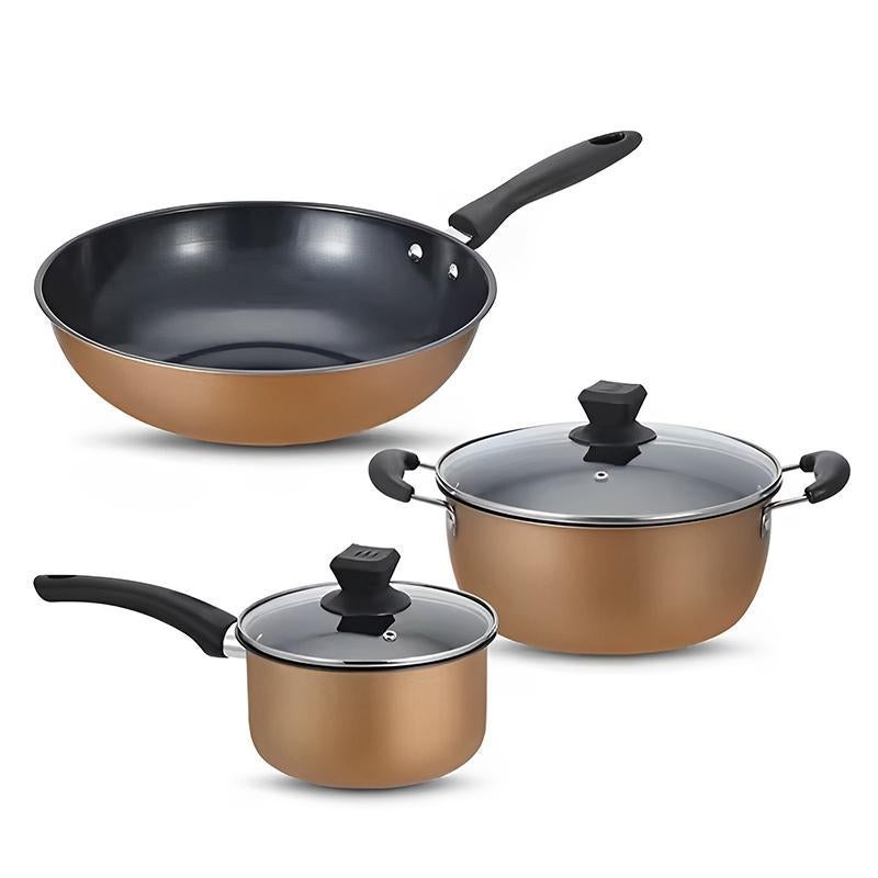 COOKOZZY 3 - Piece Nonstick Pots and Pans Set