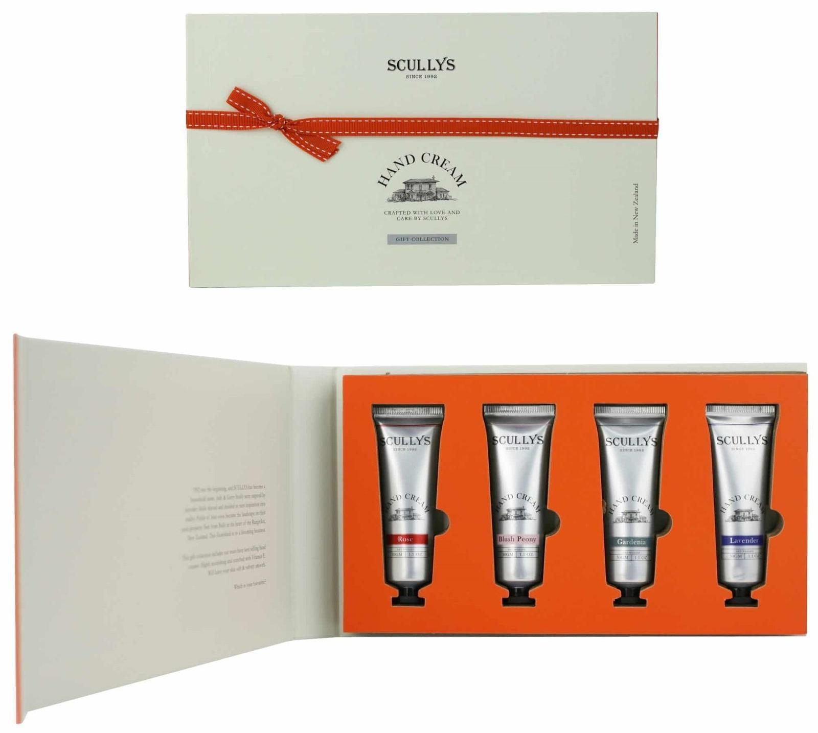 Scullys: Mini Hand Cream Collection Peony, Gardenia, Lavender, Rose (150g)