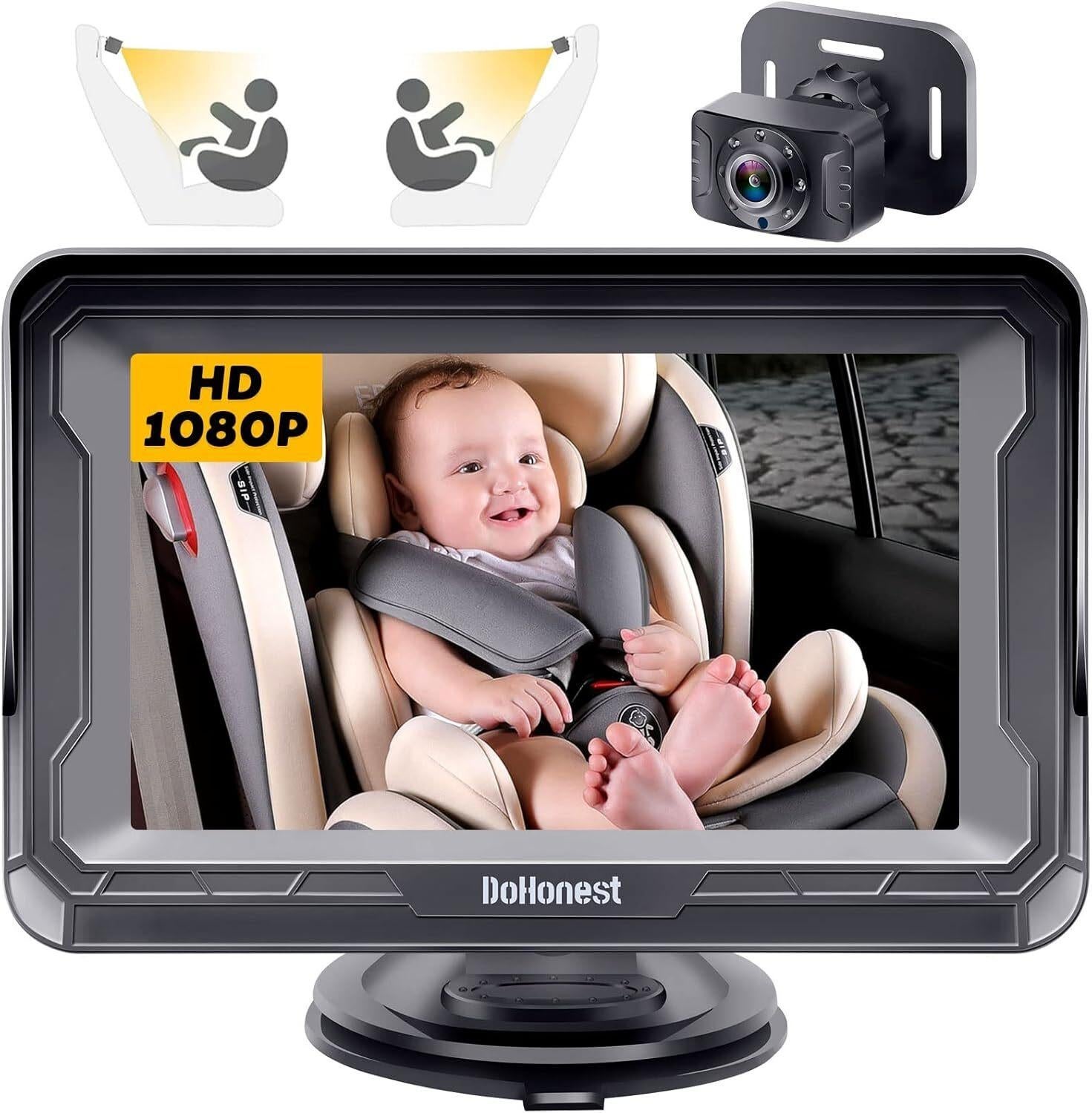 DoHonest Baby Car Camera HD 1080P with Display (V33)