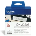 Brother DK-22205 Continuous Paper Label Roll - Black on White (62mm x 30.48m)