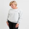 Dressed: Dressed For Me White Marle Crewneck Sweater - XS (Women's)