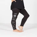 Rose Road: Full Length Leggings - Black Logo Leggings - (XS) (Women's)
