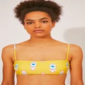 Compania Fantastica: Bikini Top - Style 2 (Size: S) in Yellow (Women's)