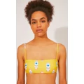 Compania Fantastica: Bikini Top - Style 2 (Size: XL) in Yellow (Women's)