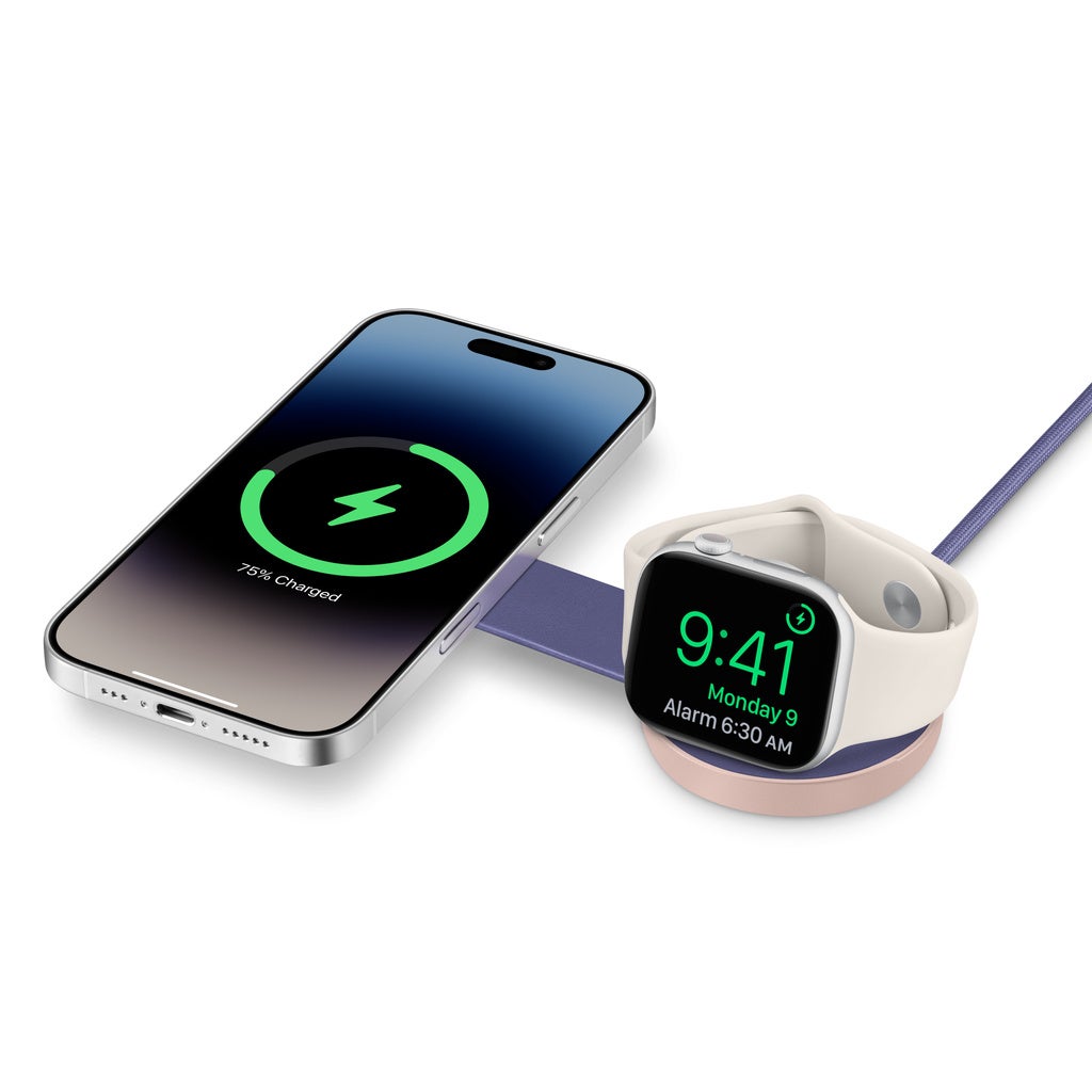 Twelve South ButterFly SE 2-in-1 USB-C Qi2 Travel Charger - Coral