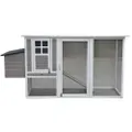 YES4PETS Large Chicken Coop Rabbit Hutch Cat Ferret Cage Hen Chook House Grey