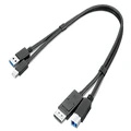 Lenovo ThinkStation mDP + USB-A 3.0 to DP + USB-B 3.0 Dual Head Cable