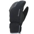 Sealskinz Waterproof Extreme Cold Weather Cycle Split Finger Cycling Gloves - Black / Grey / Medium