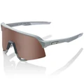 100% S3 Sunglasses HiPER Mirror Lens - Soft Tact Stone Grey / HiPER Crimson Silver / Mirror Lens
