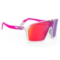 Rudy Project Spinshield Sunglasses Multilaser Lens - White / Pink Fluo Matte / Red Lens