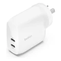 Belkin BOOST↑CHARGE™ Pro 60W Dual USB-C PD 3.1 PPS Wall Charger WCB010auWH