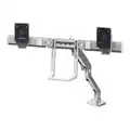 Ergotron HX Desk Dual Monitor Arm mounting kit - for 2 monitors - polished aluminium