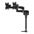 Desk Mount Dual Monitor Arm - Articulating - Supports Monitors 12" to 24" - Black (ARMDUAL)