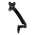 Wall Mount Monitor Arm - Full Motion Articulating - Adjustable - Supports Monitors 12" to 34" - Black (ARMPIVWALL)