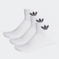 adidas Mid Crew Socks 3 Pairs Lifestyle KXXL Unisex White / Black