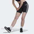 adidas Training Essentials 3-Stripes High-Waisted Short Leggings Gym & Training,Training M Women Black