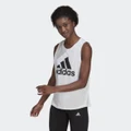 adidas Essentials Big Logo Tank Top Lifestyle XS Women White / Black