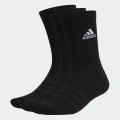 adidas Cushioned Crew Socks 3 Pairs Basketball,Lifestyle KS,KM,KL,KXL,KXXL,XS,S,M,L,XL,XXL Unisex Black / White