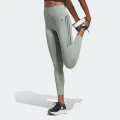 adidas DailyRun 3-Stripes 7/8 Leggings Running 2XS Women Silver Green