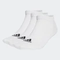 adidas Thin and Light Sportswear Low-Cut Socks 3 Pairs Lifestyle KXL,KXXL,XS,S,M,L,XL,XXL Unisex White / Black