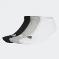 adidas Cushioned Low-Cut Socks 3 Pairs Basketball,Lifestyle XS Unisex Grey / White / Black