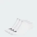 adidas Thin and Light No-Show Socks 3 Pairs Lifestyle KXL,KXXL,XS,S,M,L,XL Unisex White / Black