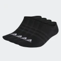 adidas Thin and Light No-Show Socks 3 Pairs Lifestyle KXXL Unisex Black / White