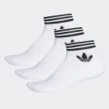 adidas Island Club Trefoil Ankle Socks 3 Pairs Lifestyle 2730 Unisex White / Black