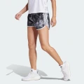 adidas Marathon 20 Allover Print Shorts Running S 3" Women White / Black / Grey