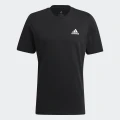 adidas Essentials EmbroideRed Small Logo Tee Lifestyle A/S Men Black
