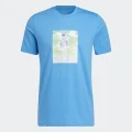 adidas BOOST Rocket Graphic Tee Lifestyle A/L Men Pulse Blue