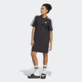 adidas Essentials 3-Stripes Single Jersey Boyfriend Tee Dress Lifestyle A2XL Women Black