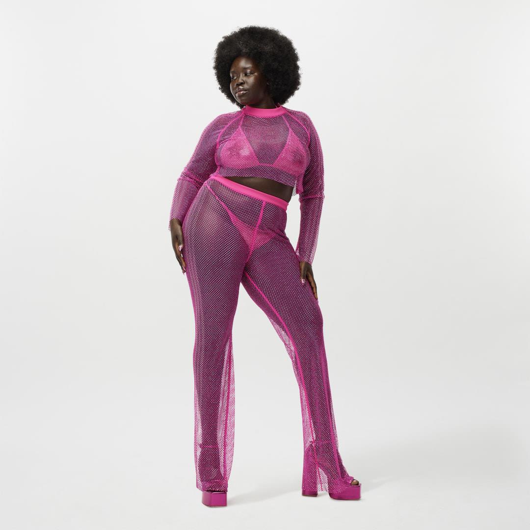 adidas Crystal Mesh Cover-Up Pants Lifestyle A/S Women Pink