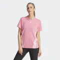 adidas Train Icons 3-Stripes Tee Training A/L Women Pink Fusion / White