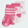 adidas Graphic Socks 3 Pairs Lifestyle KM,KL,KXL,KXXL,XS,S,M,L Kids Pulse Magenta / Pink White