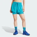adidas adidas by Stella McCartney TruePurpose 2-in-1 Training Shorts Training XS Women Blue Bay-Smc