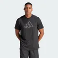 adidas Train Icons Big Logo Training Tee Training S Men Black / White