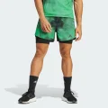 adidas Berlin Running Two-in-One Shorts Running XS Men Black / Green