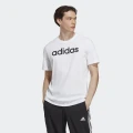 adidas Essentials Single Jersey Linear EmbroideRed Logo Tee Lifestyle A/2XL Men White / Black