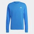 adidas Fast Reflective Crew Sweatshirt Running A/L Men Blue Rush / Reflective Silver