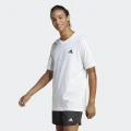 adidas Essentials Single Jersey EmbroideRed Small Logo Tee Lifestyle M/S Men White
