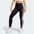 adidas Essentials 3-Stripes High-Waisted Single Jersey Leggings Lifestyle A/S Women Black / White